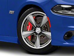 American Racing TTF Matte Anthracite with Machined Lip Wheel; 20x9.5; 15mm Offset (11-23 RWD Charger, Excluding Widebody)
