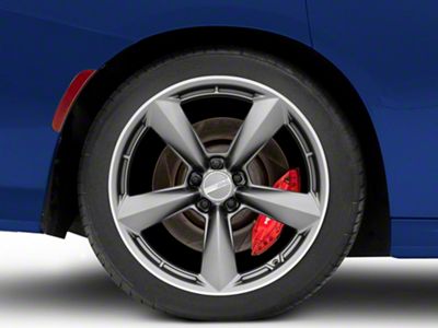 American Racing TTF Matte Anthracite with Machined Lip Wheel; Rear Only; 20x12; 6mm Offset (11-23 RWD Charger, Excluding Widebody)