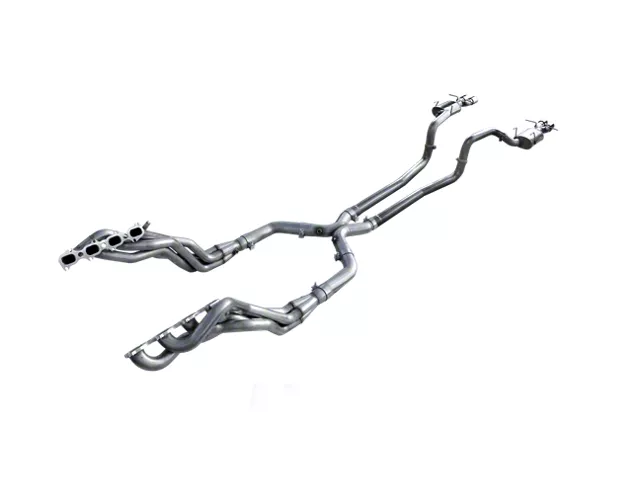 American Racing Headers 1-7/8-Inch Long Tube Headers with Catted H-Pipe and Pure Thunder Cat-Back Exhaust System (13-14 Mustang GT500)