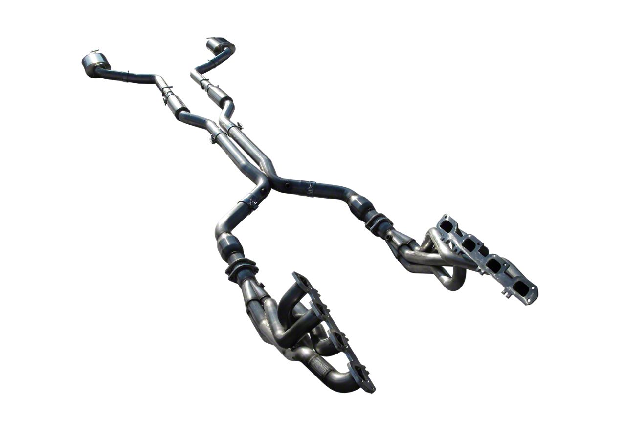 American Racing Headers 1-7/8-Inch Long Tube Headers with Catted Mid-Pipe and Pure Thunder Cat-Back Exhaust (11-14 6.4L HEMI Challenger)