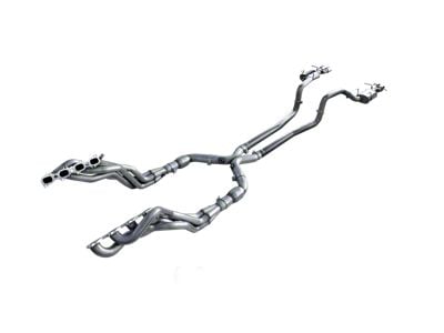 American Racing Headers 1-7/8-Inch Long Tube Headers with Catted X-Pipe and Pure Thunder Cat-Back Exhaust System (13-14 Mustang GT500)