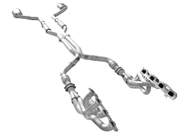 American Racing Headers 1-7/8-Inch Long Tube Headers with Catted Mid-Pipe and Pure Thunder Cat-Back Exhaust (06-14 5.7L HEMI RWD Charger)