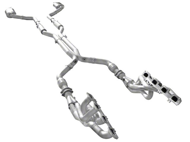 American Racing Headers 1-7/8-Inch Long Tube Headers with Catted Mid-Pipe and Pure Thunder Cat-Back Exhaust (15-23 6.2L HEMI Charger)