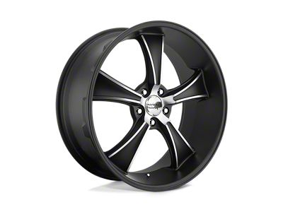 American Racing BLVD Satin Black with Machined Face Wheel; 20x8.5; 5mm Offset (24-25 Mustang)