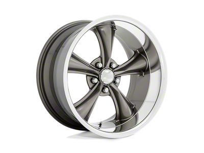 American Racing Boss TT Graphite with Diamond Cut Lip Wheel; 20x10; 2mm Offset (24-25 Mustang)
