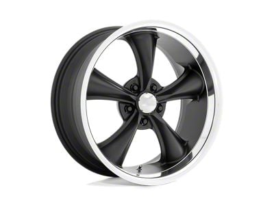 American Racing Boss TT Textured Black with Diamond Cut Lip Wheel; 18x9.5; -4mm Offset (24-25 Mustang)