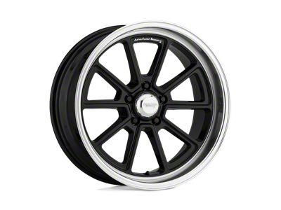 American Racing Draft Gloss Black with Diamond Cut Lip Wheel; 18x10; 12mm Offset (24-25 Mustang)