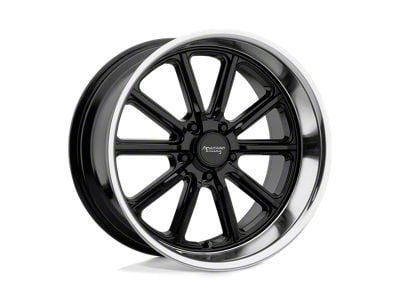 American Racing Rodder Gloss Black with Diamond Cut Lip Wheel; 18x8; 0mm Offset (24-25 Mustang)