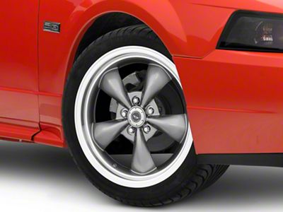 American Racing TORQ THRUST M Anthracite Gray Wheel; 18x9; 24mm Offset (99-04 Mustang)