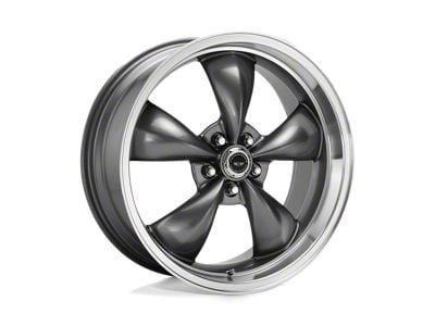 American Racing Torq Thrust M Anthracite with Machined Lip Wheel; 17x8; 0mm Offset (24-25 Mustang)