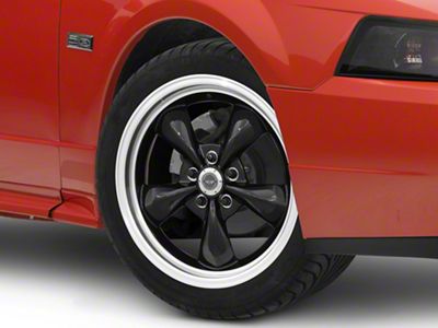 American Racing TORQ THRUST M Gloss Black Machined Wheel; 18x9; 34mm Offset (99-04 Mustang)