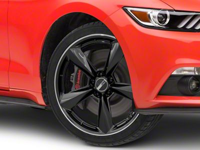 American Racing TTF Gloss Black with DDT Lip Wheel; 20x9.5; 32mm Offset (15-23 Mustang GT, EcoBoost, V6)