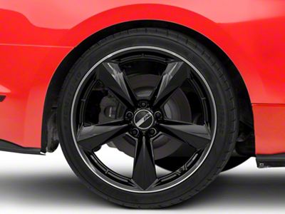 American Racing TTF Gloss Black with DDT Lip Wheel; Rear Only; 20x11 (15-23 Mustang GT, EcoBoost, V6)