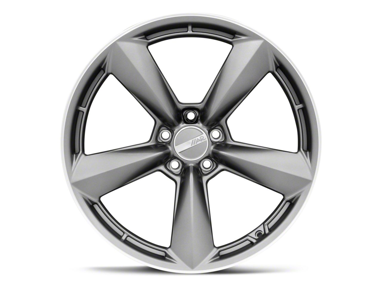 American Racing Mustang TTF Matte Anthracite with Machined Lip