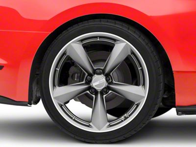 American Racing TTF Matte Anthracite with Machined Lip Wheel; Rear Only; 20x11; 50mm Offset (15-23 Mustang GT, EcoBoost, V6)