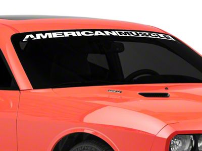 SEC10 AmericanMuscle Windshield Banner; White (08-23 Challenger)