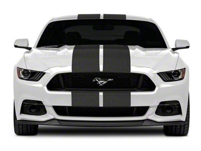 SEC10 GT500 Style Stripes; Anthracite; 10-Inch (15-23 Mustang)