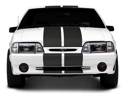 SEC10 GT500 Style Stripes; Anthracite; 10-Inch (79-93 Mustang)