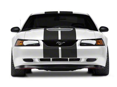 SEC10 GT500 Style Stripes; Anthracite; 10-Inch (94-04 Mustang)