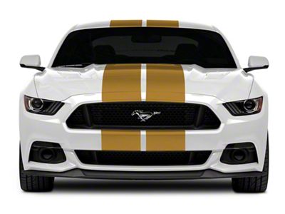 SEC10 GT500 Style Stripes; Gold; 10-Inch (15-23 Mustang)