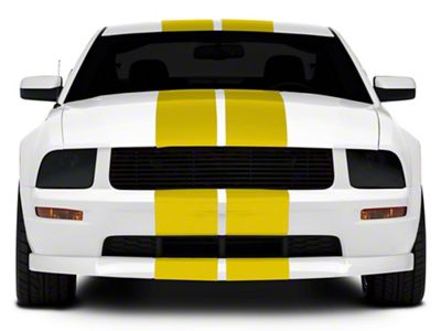 SEC10 GT500 Style Stripes; Yellow; 10-Inch (05-14 Mustang)