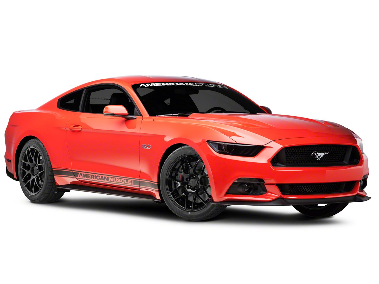 Mustang AMR Gloss Black Wheel; Rear Only; 19x11; 56mm Offset (15