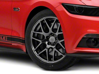 AMR Dark Stainless 4-Wheel Kit; 19x8.5; 30mm Offset (15-23 Mustang GT, EcoBoost, V6)