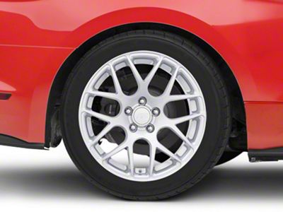 AMR Silver Wheel; Rear Only; 18x10 (15-23 Mustang EcoBoost w/o Performance Pack, V6)