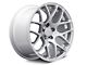 AMR Silver Wheel; Rear Only; 18x10 (15-23 Mustang EcoBoost w/o Performance Pack, V6)