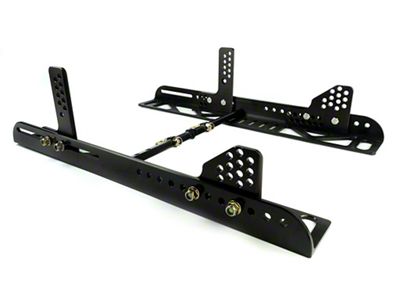 AMT Motorsport Ultralow Seat Mount with Sub Belt Bar; Black (97-25 Corvette C5, C6, C7 & C8)