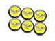 Cross Flag Series Fluid Cap Covers; Yellow Solid (97-04 Corvette C5 w/ Manual Transmission)