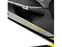 Door Guards with Corvette Inlay; Solid Yellow (05-13 Corvette C6)