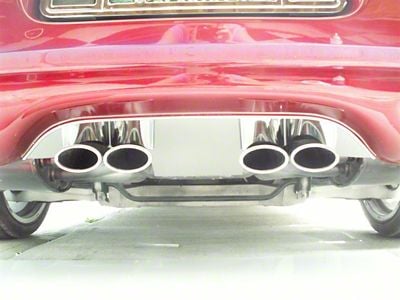 Exhaust Filler Panel for Borla Stinger with Quad Oval Tips; Polished Stainless (97-04 Corvette C5)