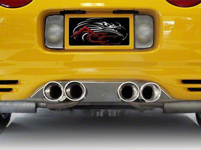 Exhaust Filler Panel for Corsa Exhaust with Quad Pro Tips ; Polished Stainless (97-04 Corvette C5)