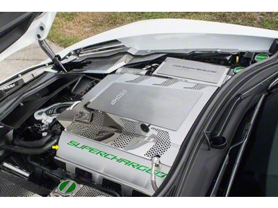 Fuel Rail Covers; Synergy Green Solid (15-19 Corvette C7 Z06)