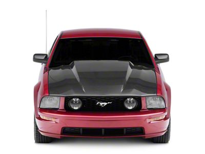 Anderson Composites 2.50-Inch Cowl Hood; Carbon Fiber (05-09 Mustang GT, V6)