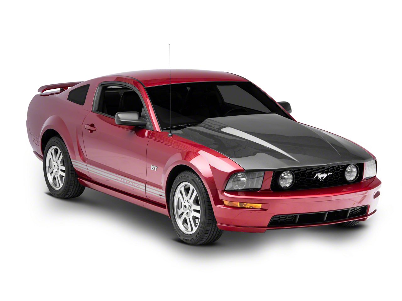 Anderson Composites Mustang 2.50-Inch Cowl Hood; Carbon