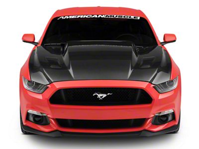 Anderson Composites 3-Inch Cowl Hood; Carbon Fiber (15-17 Mustang GT, EcoBoost, V6)