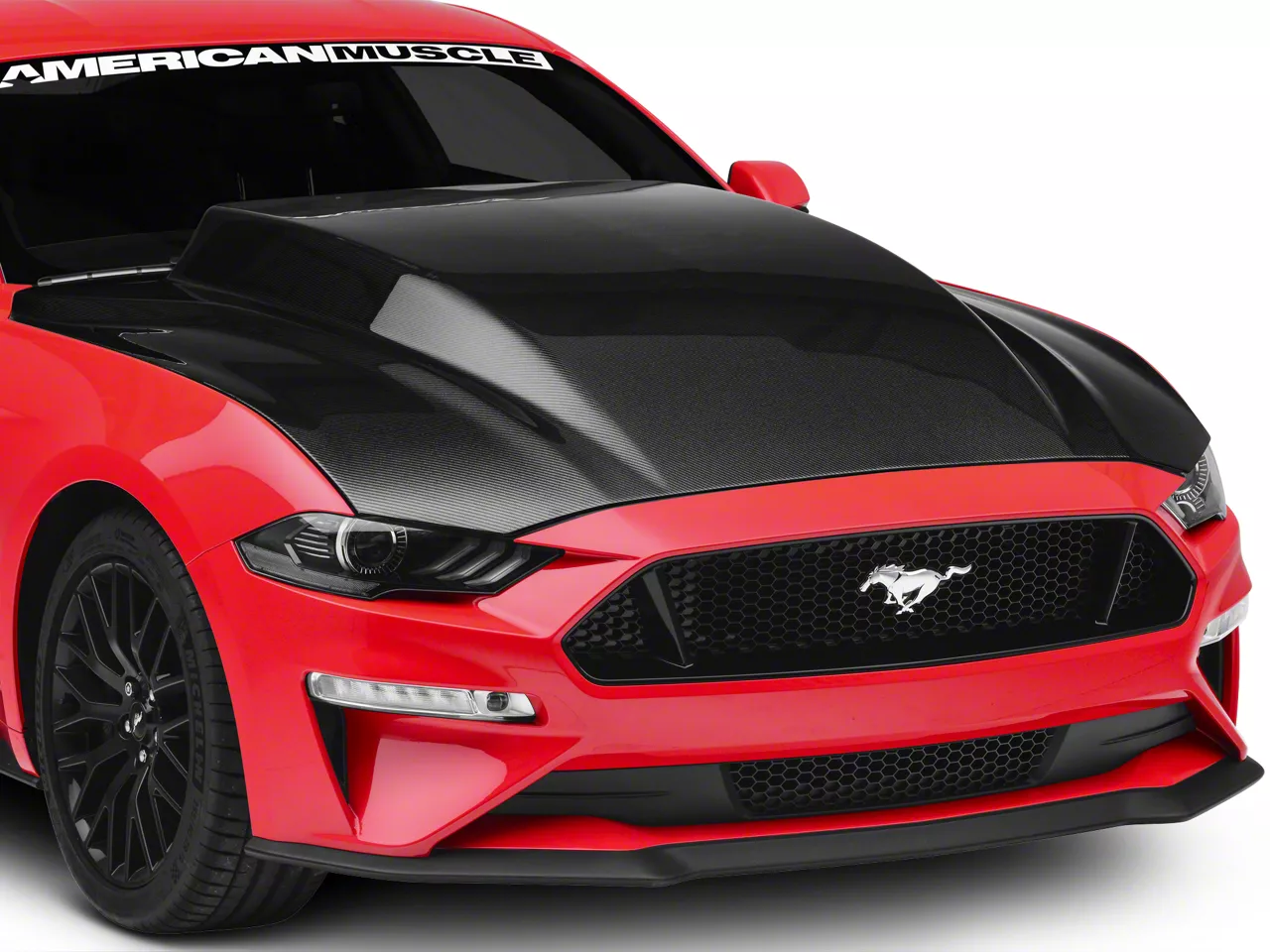 Anderson Composites Mustang 4-Inch Type-CJ Cowl Hood; Double Sided Carbon  Fiber AC-HD18FDMU-CJ-DS (18-23 Mustang GT, EcoBoost) - Free Shipping