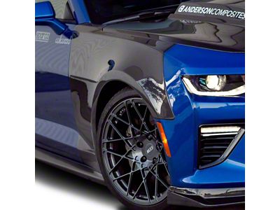 Anderson Composites Type-SS Style Front Fenders; Carbon Fiber (16-23 Camaro, Excluding ZL1)