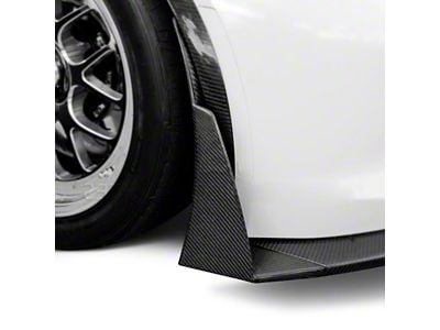 Anderson Composites Front Bumper Canards; Carbon Fiber (14-19 Corvette C7, Excluding ZR1)