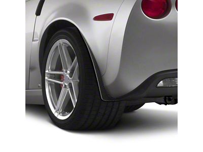 Anderson Composites Mud Flaps; Rear; Carbon Fiber (14-19 Corvette C7, Excluding ZR1)
