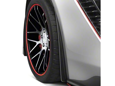 Anderson Composites Mud Guards; Front; Carbon Fiber (14-19 Corvette C7, Excluding ZR1)