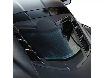 Anderson Composites Rear Decklid Housing Panel; Carbon Fiber (20-25 Corvette C8 w/ Backup Camera)