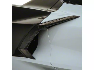 Anderson Composites Rear Side Scoop Trim; Carbon Fiber (20-25 Corvette C8)