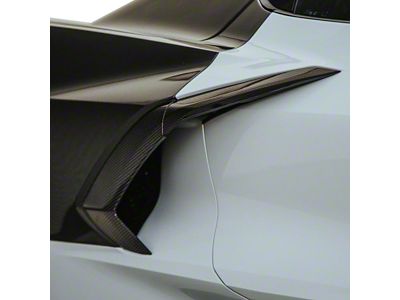 Anderson Composites Rear Side Scoop Trim; Carbon Fiber (20-24 Corvette C8)
