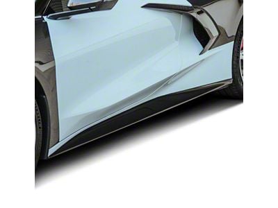Anderson Composites Side Skirt Extensions; Carbon Fiber (20-23 Corvette C8, Excluding Z06)