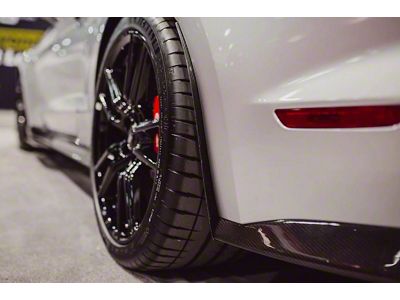 Anderson Composites Rear Splash Guards; Carbon Fiber (20-22 Mustang GT500)