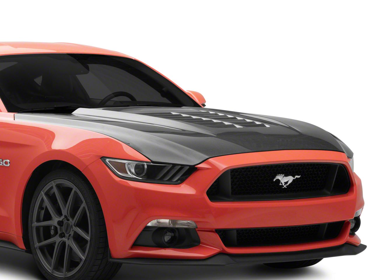 ダイレクト23赤、 マンハッタンアクアガンメタ Anderson Composites Mustang Type-GT5 GT500 Style Hood