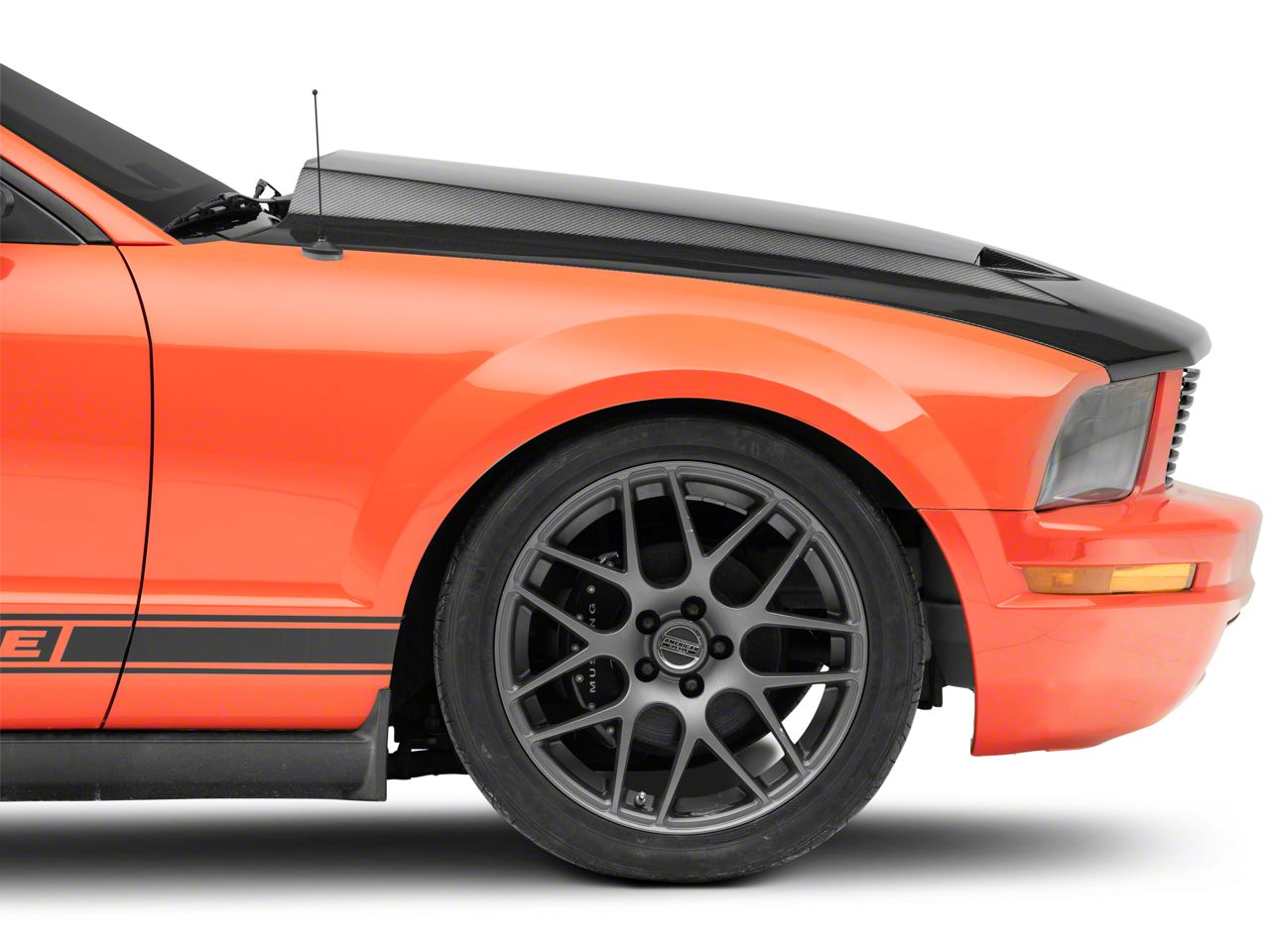 Anderson Composites Mustang Ram Air Hood; Carbon Fiber AC